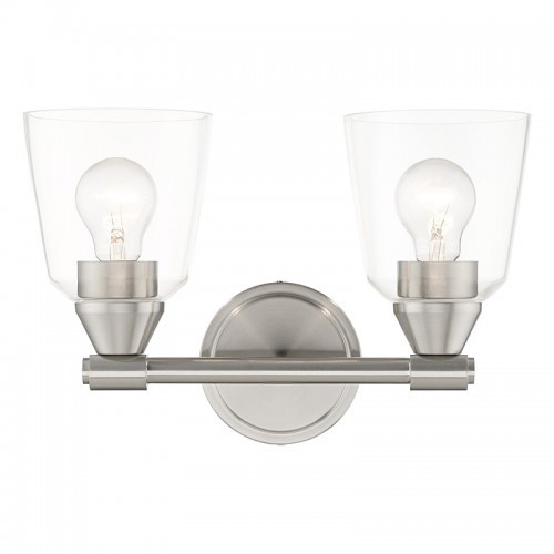 Catania 2 Light Brushed Nickel Vanity Sconce (16782-91)