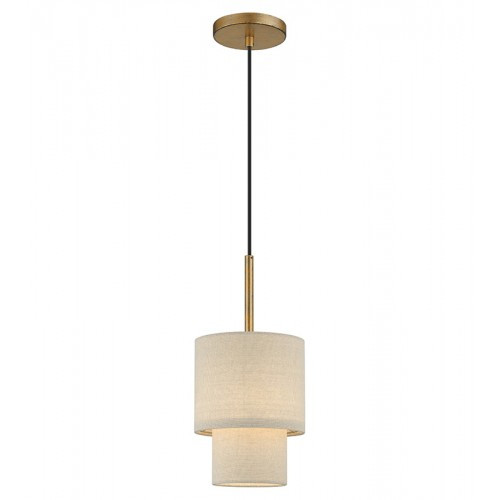 Bellingham 1 Light Antique Gold Leaf Mini Pendant (58891-48)