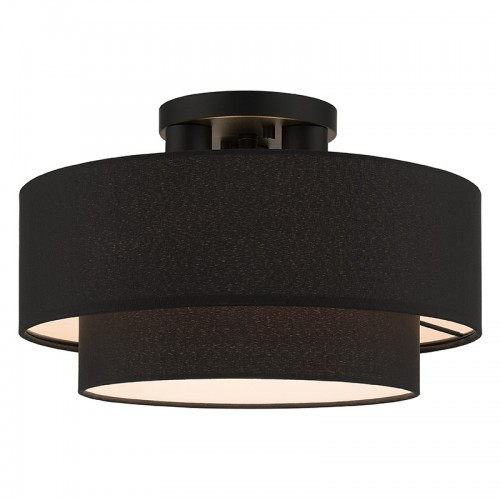 Bainbridge 3 Light Black Large Semi-Flush (50272-04)