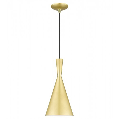 Waldorf 1 Light Soft Gold Pendant with Polished Brass Finish Accents (41185-33)
