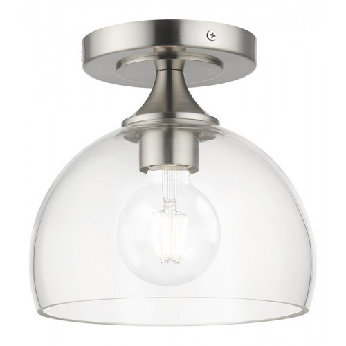 Glendon 1 Light Brushed Nickel Semi-Flush (53640-91)