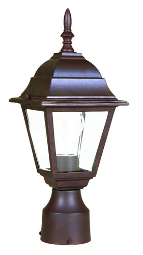 Builder's Choice 1-Light Burled Walnut Post Mount Light (4007BW)