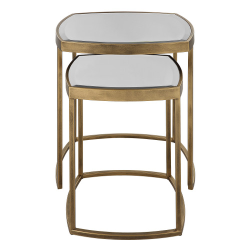 Vista Gold Nesting Tables, Set Of 2 (22957)