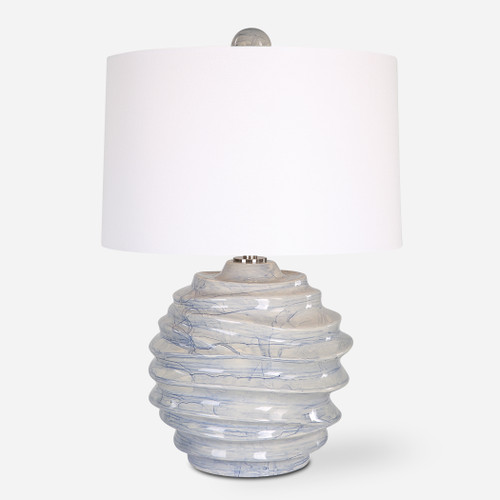 Waves Blue & White Accent Lamp (30194-1)