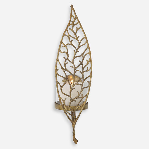 Woodland Treasure Gold Candle Sconce (04334)