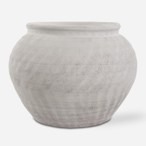 Floreana Round White Vase (18103)