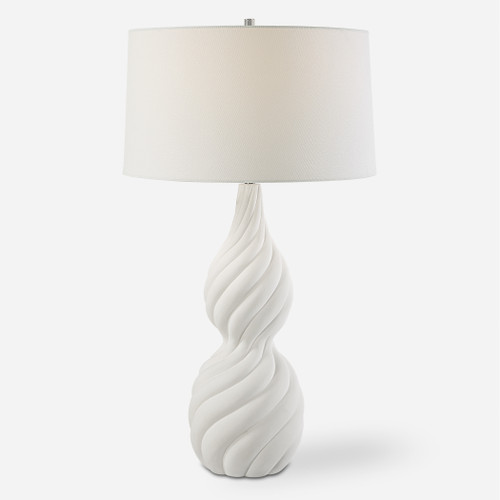 Twisted Swirl White Table Lamp (30240)