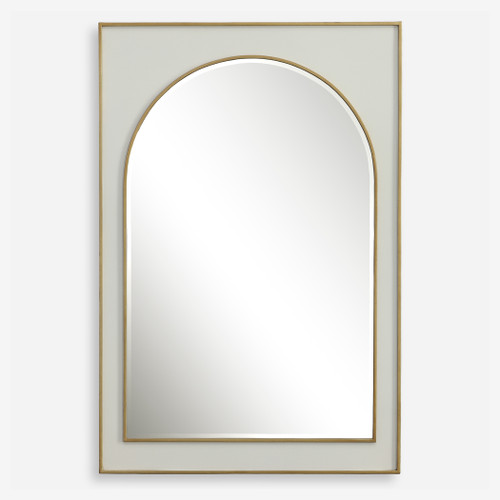 Crisanta Gloss White Arch Mirror (09916)