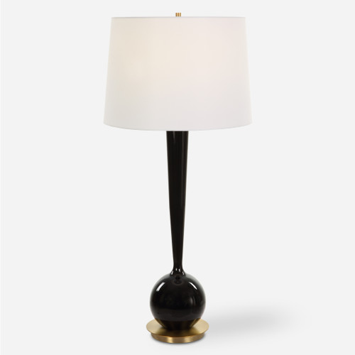 Uttermost Brielle Polished Black Table Lamp (30286)