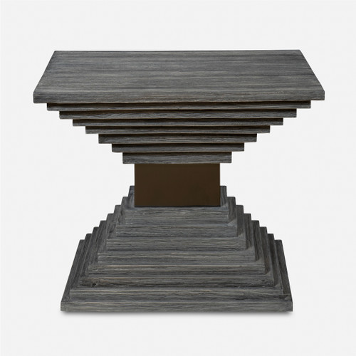 Andes Wooden Geometric Accent Table (25288)