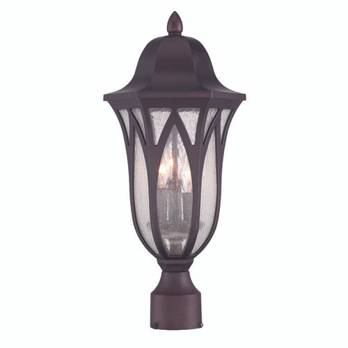 Milano 3-Light Architectural Bronze Post Mount Light (39817ABZ)