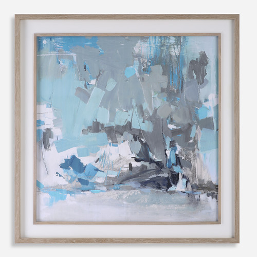 Misty Moonlight Abstract Framed Print (32267)