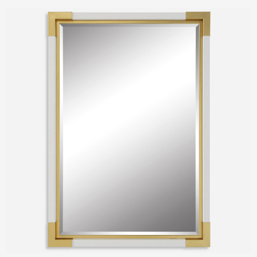 Malik White & Gold Mirror (09879)