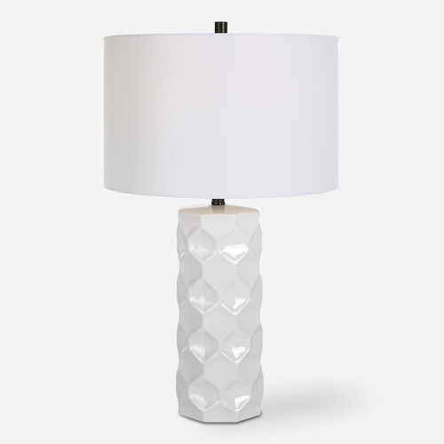 Honeycomb White Table Lamp (30181-1)