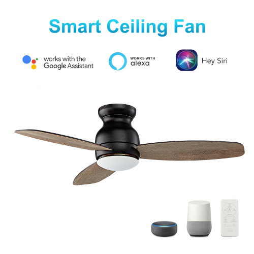 Trento 60-inch Smart Ceiling Fan with Remote, Light Kit Included, Works with Google Assistant, Amazon Alexa, and Siri Shortcuts. (VS603Q-L12-BG-1)
