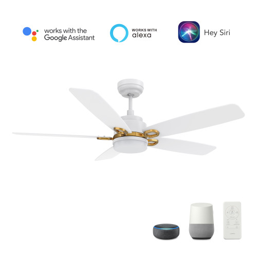 Peyton 52'' Smart Ceiling Fan with Remote, Light Kit Included?Works with Google Assistant and Amazon Alexa,Siri Shortcut. (VS525B4-L12-W1-1G)