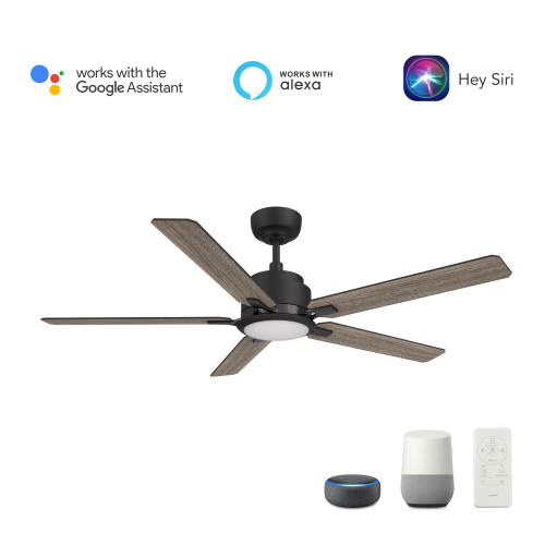 Espear 60-inch Smart Ceiling Fan with Romote, Light Kit Included, Works with Google Assistant, Amazon Alexa, and Siri Shortcuts. (VS605J-L12-BG-1)