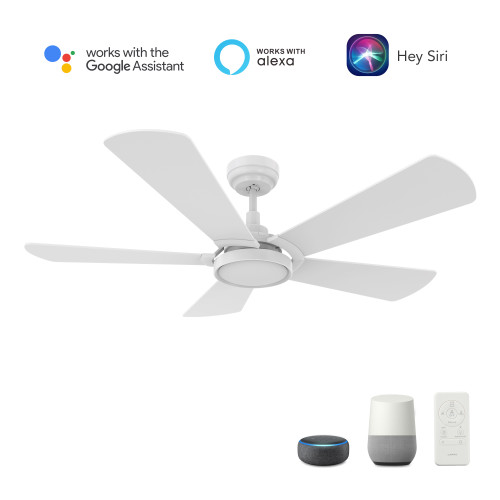 Winston  52-inch Smart Ceiling Fan with Remote, Light Kit Included, Works with Google Assistant, Amazon Alexa, and Siri Shortcuts. (VS525B3-L22-W1-1)