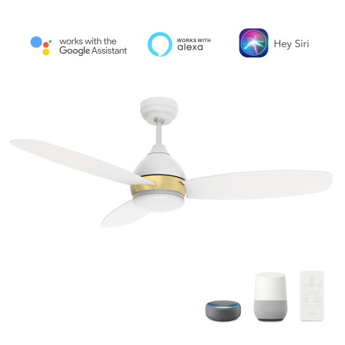 Hobart 48'' Smart Ceiling Fan with Remote, Light Kit Included?Works with Google Assistant and Amazon Alexa,Siri Shortcut. (VS483Q6-L12-W1-1A)