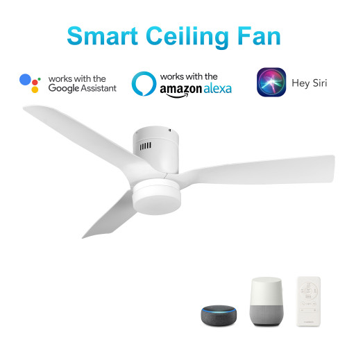 Spezia 48" Indoor/Damp Rated Outdoor Smart Ceiling Fan, Dimmable LED Light Kit & Remote Control (VS483P-L12-W1-1-FM)