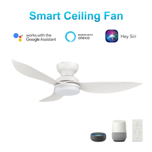 Upton 45'' Smart Ceiling Fan with Remote, Light Kit Included?Works with Google Assistant and Amazon Alexa,Siri Shortcut. (VS453V1-L12-W1-1-FM)
