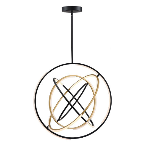 Trilogy Collection Integrated LED 32 in. Pendant, Black and Gold (AC6746BB)
