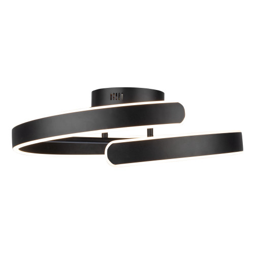 Sirius Collection Integrated LED Semi-Flush Mount, Black (AC7618BK)