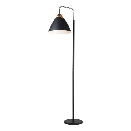 Tote Collection Floor Lamp, Black & Brass (SC13327BK)
