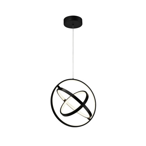 Sienna 30W LED Orb Pendant Black (AC6691BK)