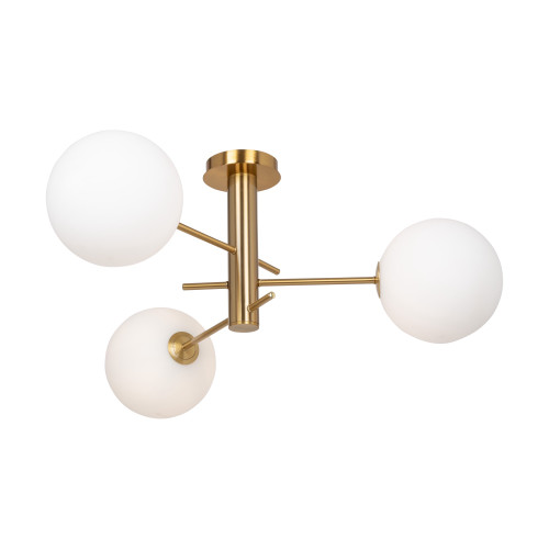 Aurelia Collection 3-Light Semi-Flush Mount Brass (AC11763BR)