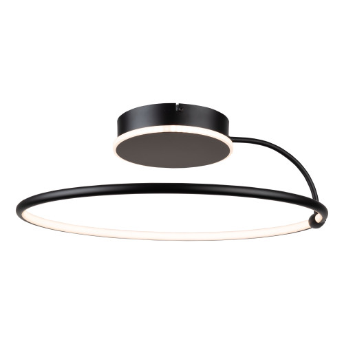 Halo Collection Integrated LED Semi-Flush Mount, Black (AC6631BK)