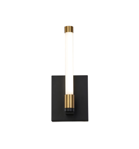 Infiniti Collection 1-Light Integrated LED Sconce, Matte Black & Brass (SC13081BB)