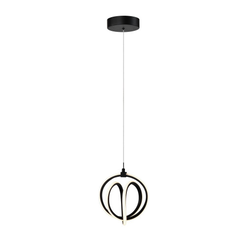 Rose 1 Light LED Pendant Black (AC6730BK)