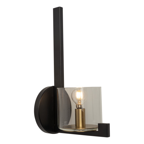 Salinas Collection 1-Light Sconce, Black and Brass (AC11820BB)