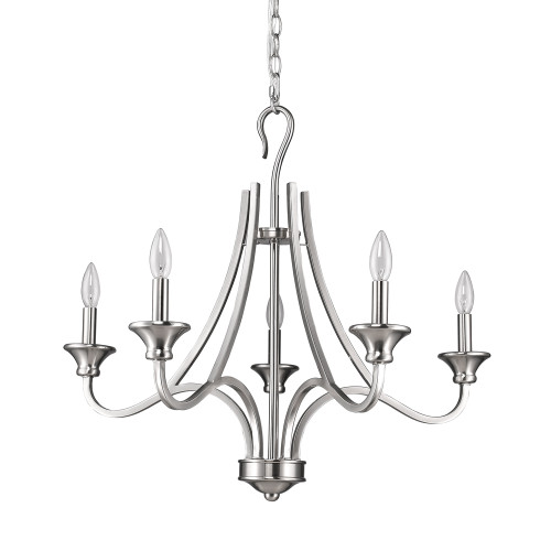 Michelle 5-Light Satin Nickel Chandelier (IN11255SN)