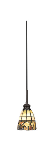 Edge Cord Mini Pendant, Espresso Finish, 7" Cobblestone Art Glass (1152-ES-9735)