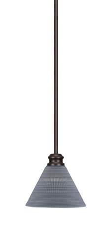 Edge Stem Hung Mini Pendant, Espresso Finish, 7" Gray Matrix Glass (1151-ES-4052)