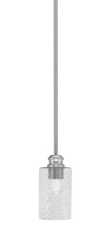 Edge Stem Hung Mini Pendant, Brushed Nickel Finish, 4" Smoke Bubble Glass (1151-BN-3002)