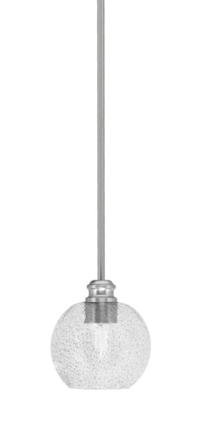 Edge Stem Hung Mini Pendant, Brushed Nickel Finish, 5.75" Smoke Bubble Glass (1151-BN-4102)