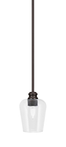 Edge Stem Hung Mini Pendant, Espresso Finish, 5" Clear Bubble Glass (1151-ES-210)