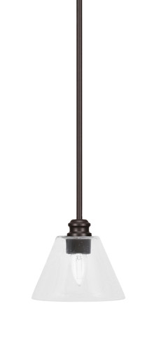 Edge Stem Hung Mini Pendant, Espresso Finish, 7" Clear Bubble Glass (1151-ES-302)