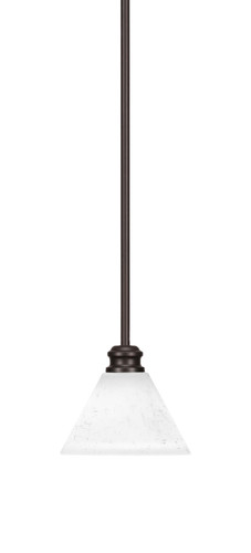 Edge Stem Hung Mini Pendant, Espresso Finish, 7" White Muslin Glass (1151-ES-312)