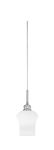 Edge Cord Mini Pendant, Brushed Nickel Finish, 5.5" Zilo White Linen Glass (1152-BN-681)