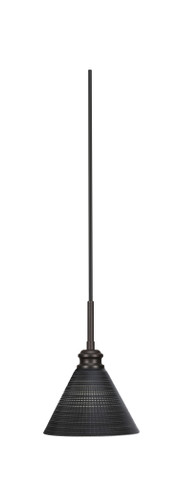 Edge Cord Mini Pendant, Espresso Finish, 7" Black Matrix Glass (1152-ES-4059)