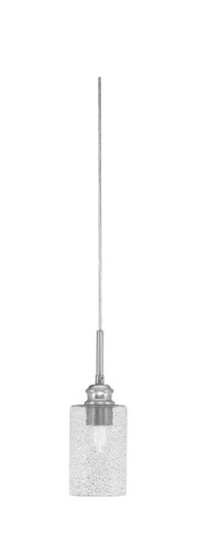 Edge Cord Mini Pendant, Brushed Nickel Finish, 4" Smoke Bubble Glass (1152-BN-3002)