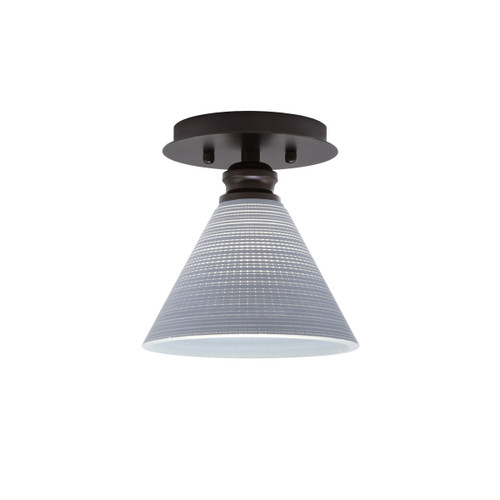 Edge 1 Light Semi-Flush, Espresso Finish, 7" Gray Matrix Glass (1160-ES-4052)