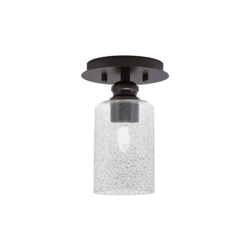 Edge 1 Light Semi-Flush, Espresso Finish, 4" Smoke Bubble Glass (1160-ES-3002)