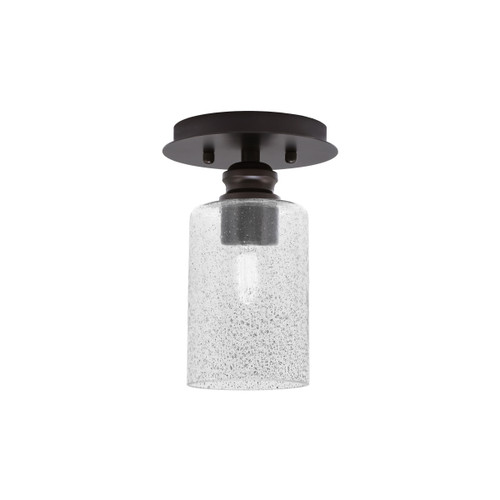 Edge 1 Light Semi-Flush, Espresso Finish, 4" Smoke Bubble Glass (1160-ES-3002)