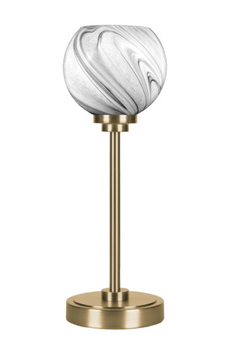 Luna Accent Lamp, New Age Brass Finish, 5.75" Onyx Swirl Glass (53-NAB-4109)