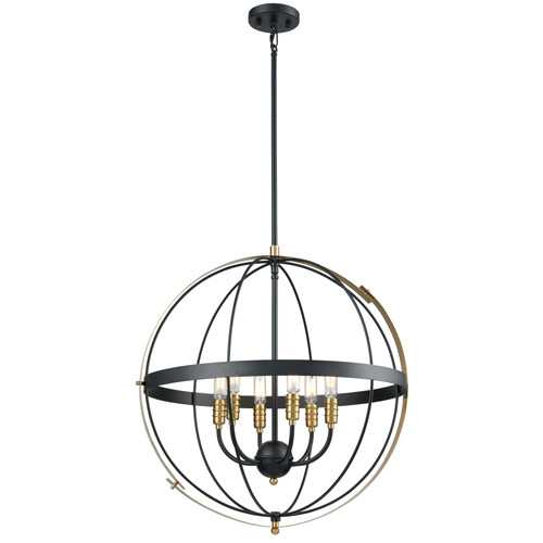 Caldwell 24'' Wide 6-Light Chandelier - Matte Black (15286/6)